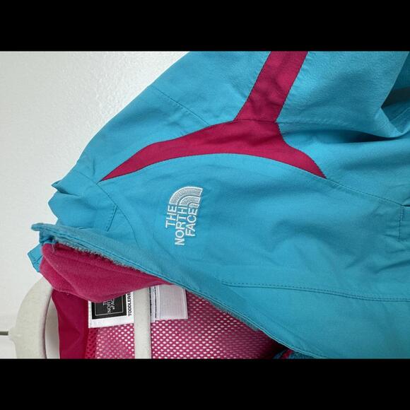 The North Face Hyvant Toddler Rain Jacket - Retro Blue & Pink - Size 2T - Picture 3 of 3
